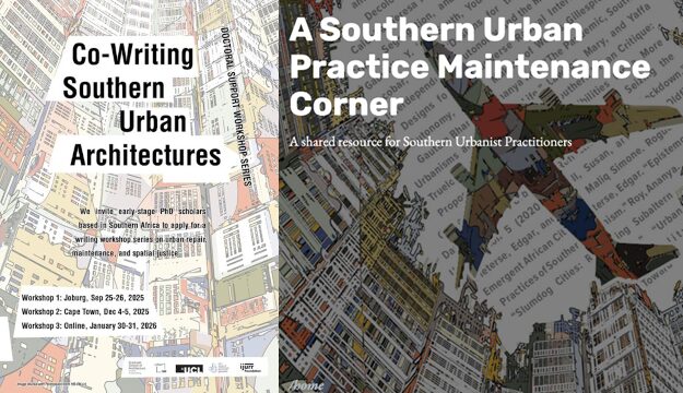 Flyers featuring buildings, text and an aeroplane above