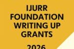 IJURR Foundation Awards 2026: Applications Open